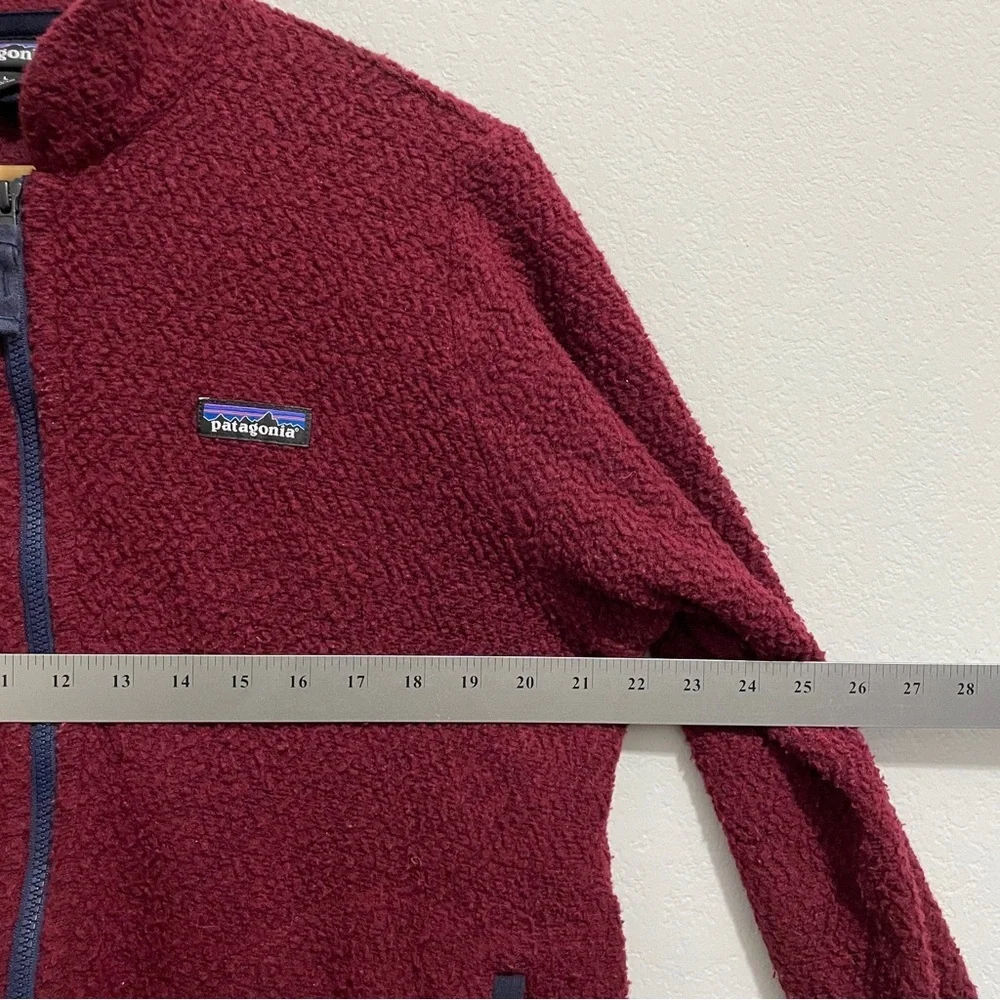Patagonia Woolyester Fleece Jacket Full Zip Oxide Red Blue Womens Large L - Picture 13 of 16